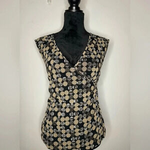 New York & Company Women's Black and Brown Shirt